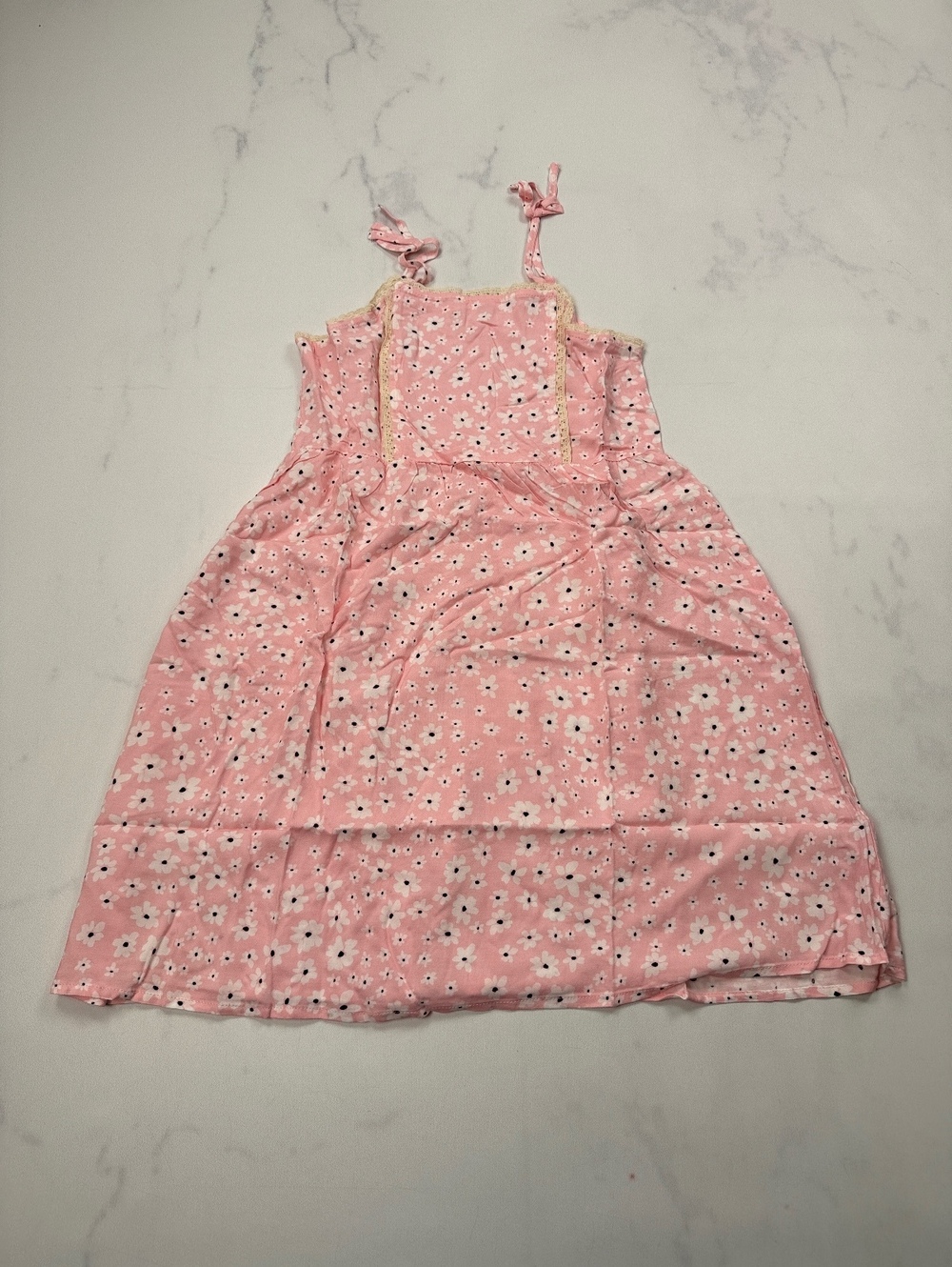 Love Glam Girl Printed Sundress Pink Contemporary Modern Feminine - Girls M